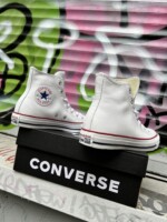 Converse 132169C кожаные белые высокие кеды converse