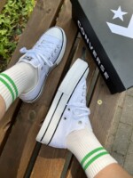 Converse на платформе белые низкие Lift Chuck Taylor All Star 560251C