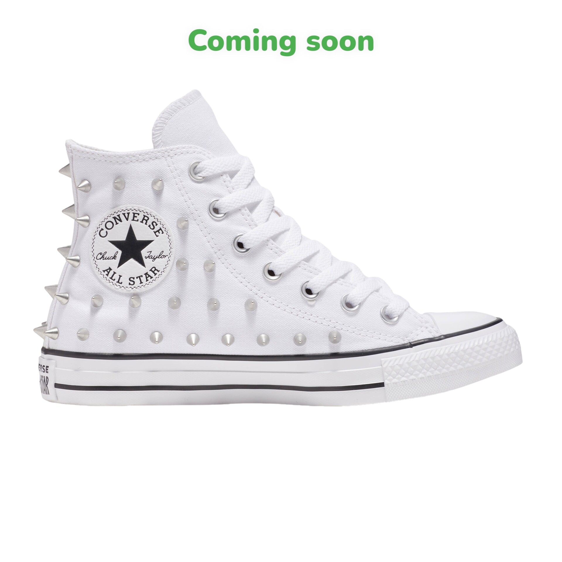 Кеды Converse белые высокие с шипами A06444C – купить Минск