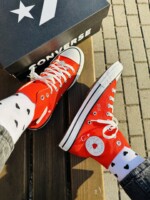 converse A09117C с сердечком красные высокие купить в минске