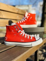 converse с сердцем красные A09117C высокие купить в минске