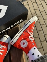 конверсы A09117C с сердечком красные высокие купить в минске