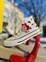 Кеды Converse Chuck 70 бежевые высокие A10637C с розами купить в минске