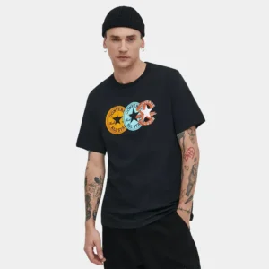 Футболка Converse Chuck Patch Distort Tee Black 10025973 001 черная купить Минск