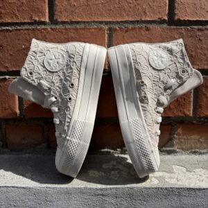 Converse бежевые высокие на платформе A13523C
