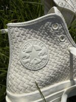 Кеды Converse A16402C Chuck 70 Woven Leather бежевые кожаные высокие