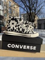 Кеды Converse A17919C Cow Print черно-белые высокие