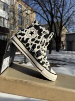 Кеды Converse A17919C Cow Print черно-белые высокие