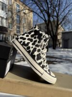 Кеды Converse A17919C Cow Print черно-белые высокие