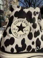 Кеды Converse A17919C Cow Print черно-белые высокие