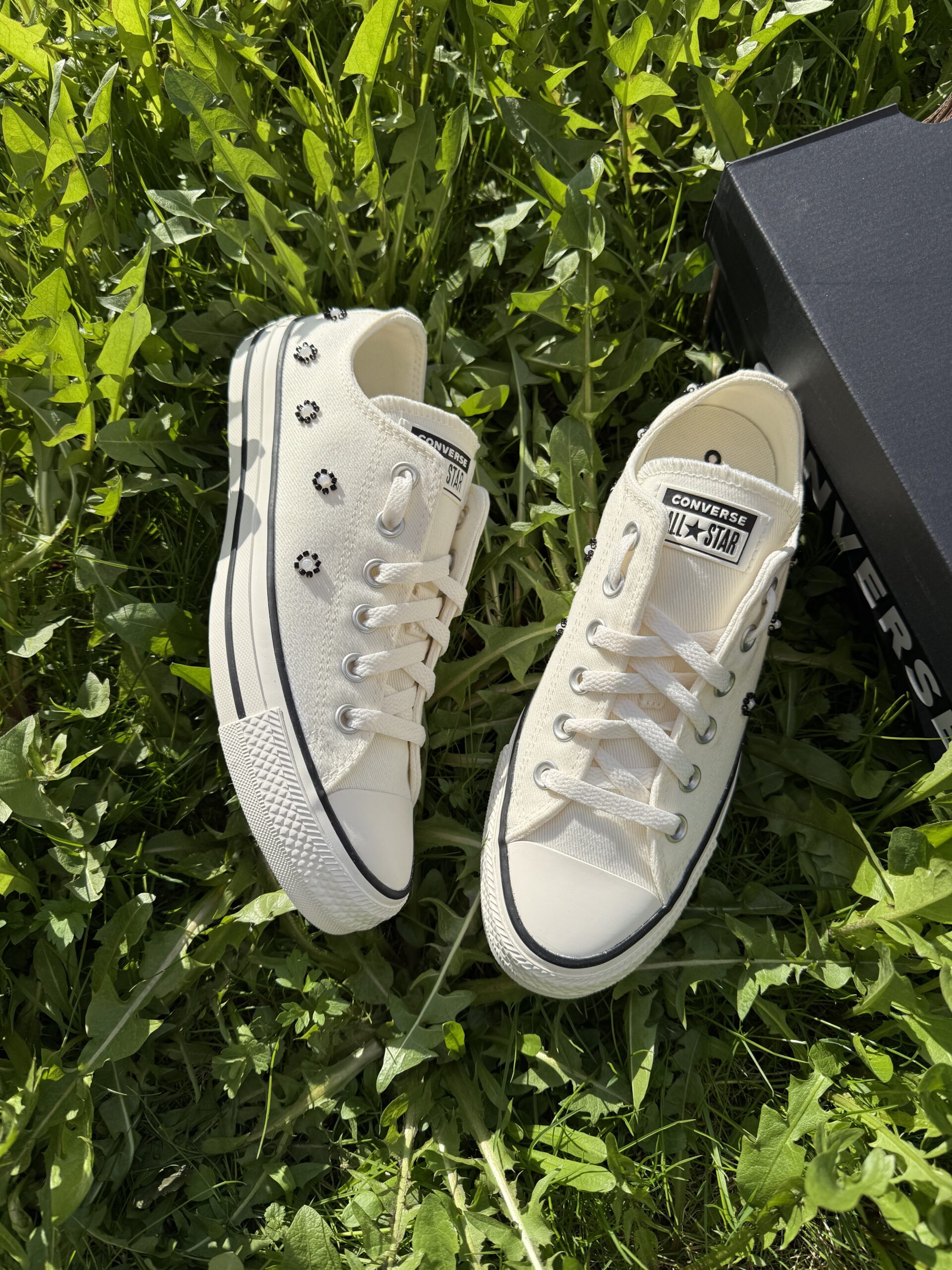 Кеды Converse A17784C бежевые с бисером Кеды Converse A17784C бежевые с бисером
