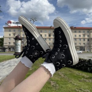 Кеды Converse A14451C Chuck 70 pierced leather black hi