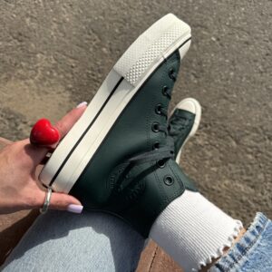 Кеды Converse A18393C Lift Platform Water Repellent Dark Green Leather