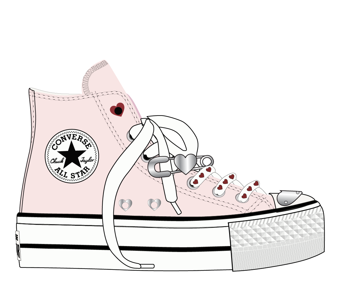 Кеды Converse A25008C Chuck Taylor All Star Lift с сердечком розовые высокие Кеды Converse A25008C Chuck Taylor All Star Lift с сердечком розовые высокие